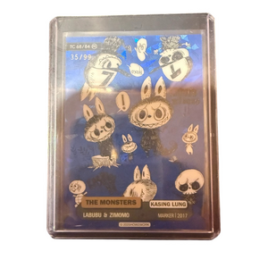 How2Work The Monsters Series 3 “Labubu & Zimomo” Blue PR 35/99 Trading Card